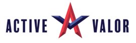 A red and blue star is in front of a green background.