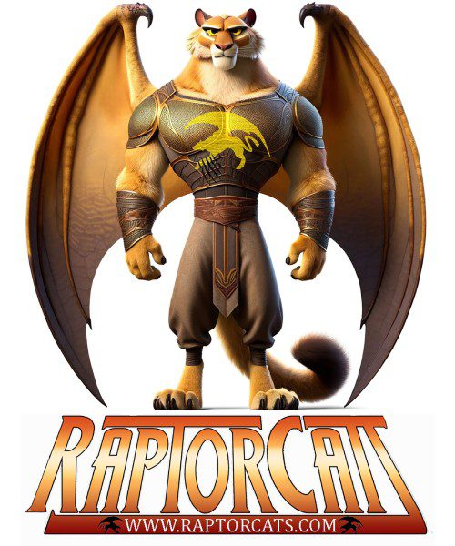 A picture of the character raptor cat.